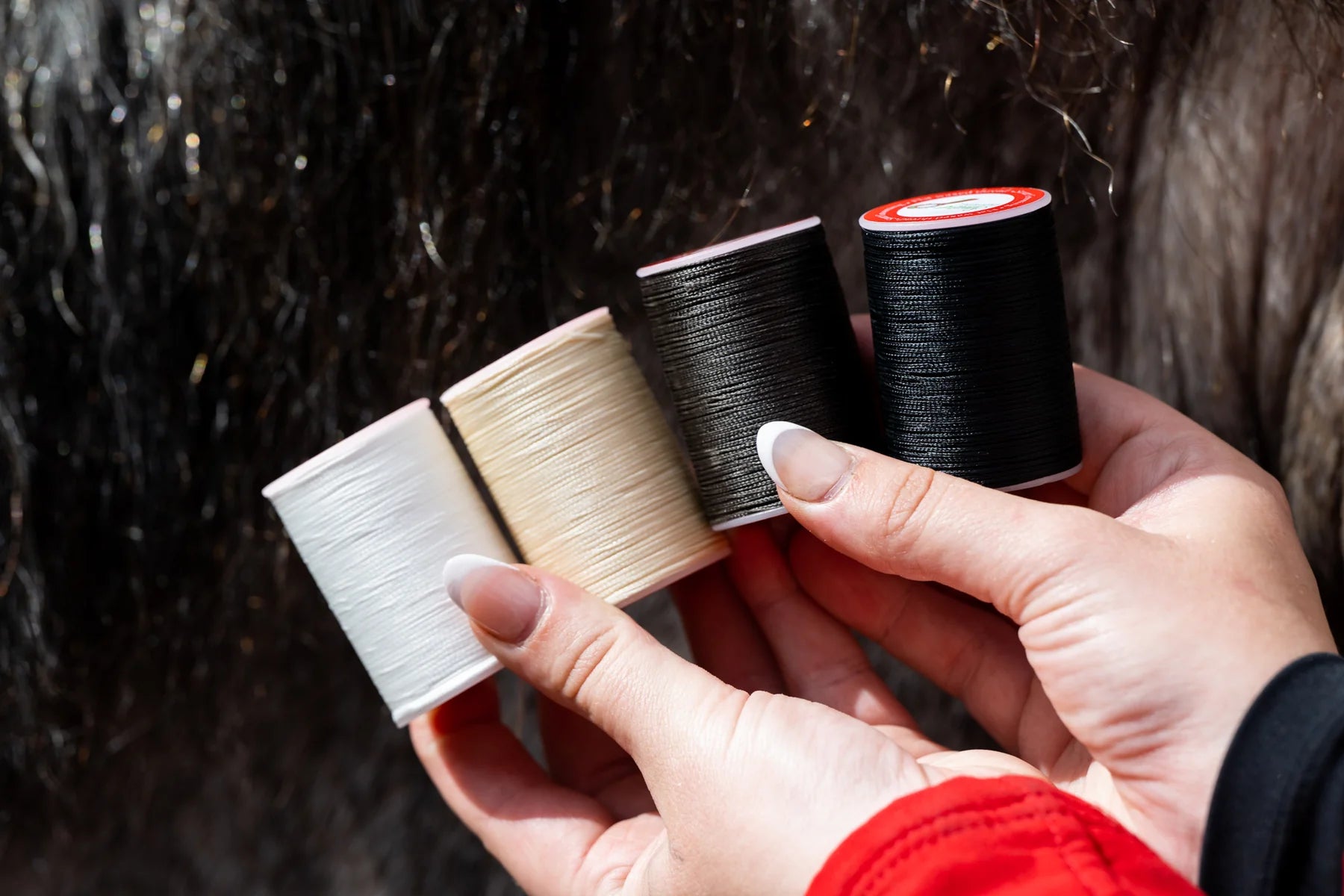 Smart Grooming Waxed Plaiting Thread: White, Flaxen, Dark Brown & Black - Horse Grooming Supplies