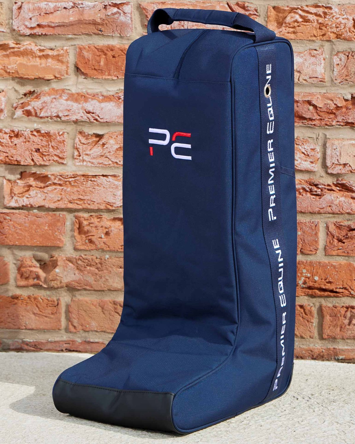 Premier Equine Team Tall Boot Bag Navy - Stylish equestrian boot storage and protection.