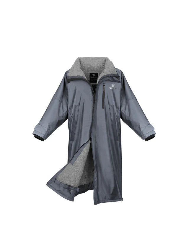 EQUIDRY Evolution Men's Grey Fleece Waterproof Coat. Equiflair Performance Outerwear. - XXS