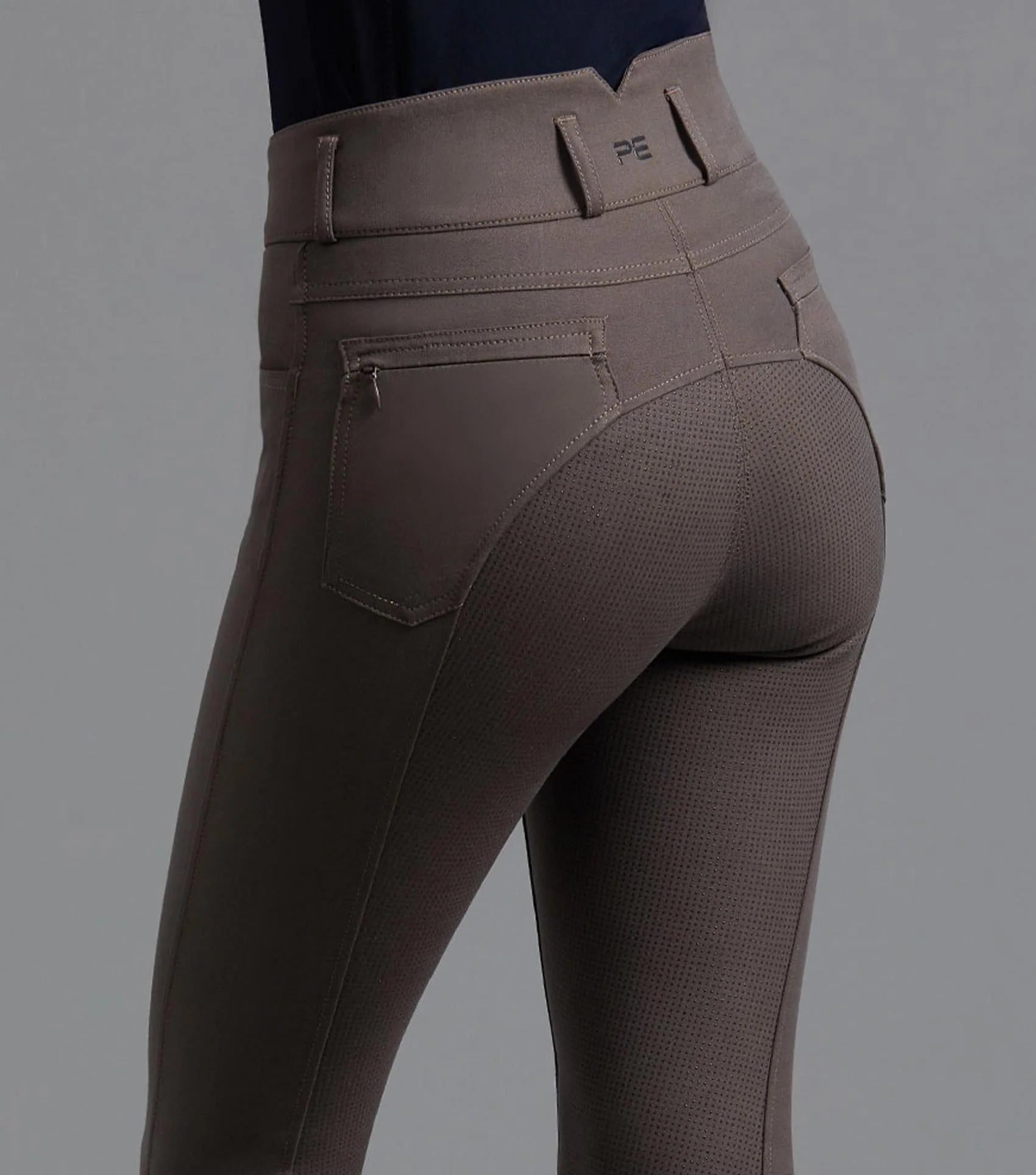 Premier Equine Virtue Walnut Riding Breeches: Ladies Equestrian Gel Seat Pants