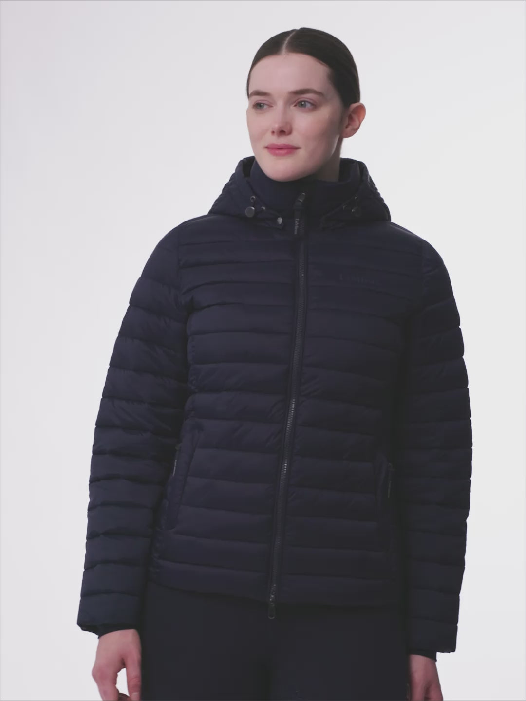 LeMieux Rose Hooded Puffer Jacket Navy