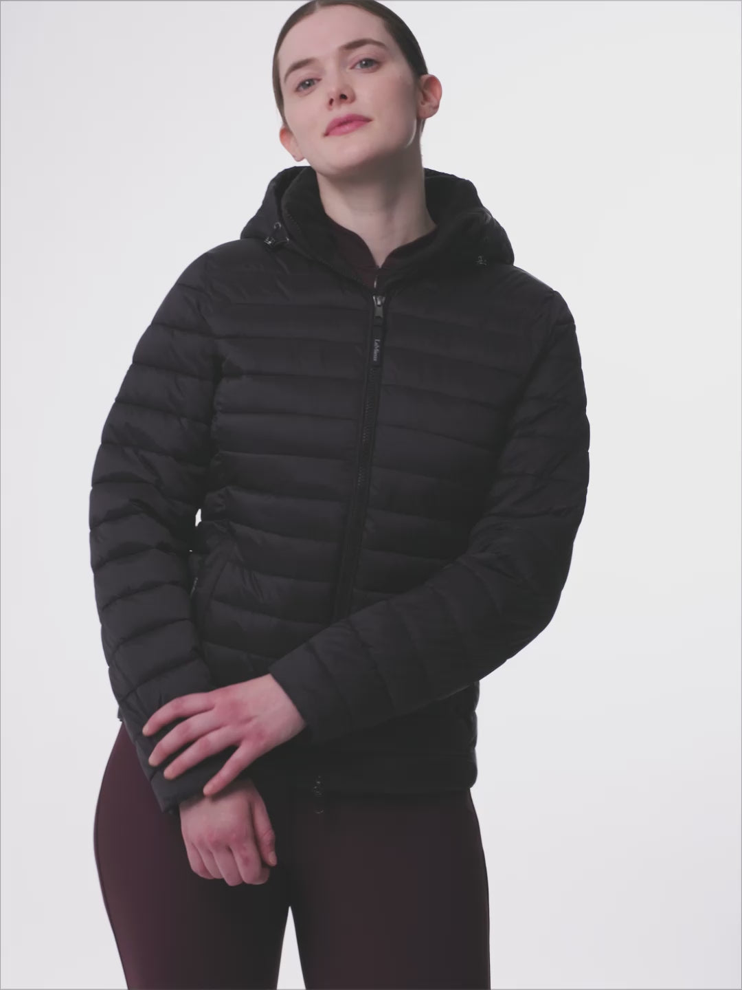 LeMieux Rose Hooded Puffer Jacket Black
