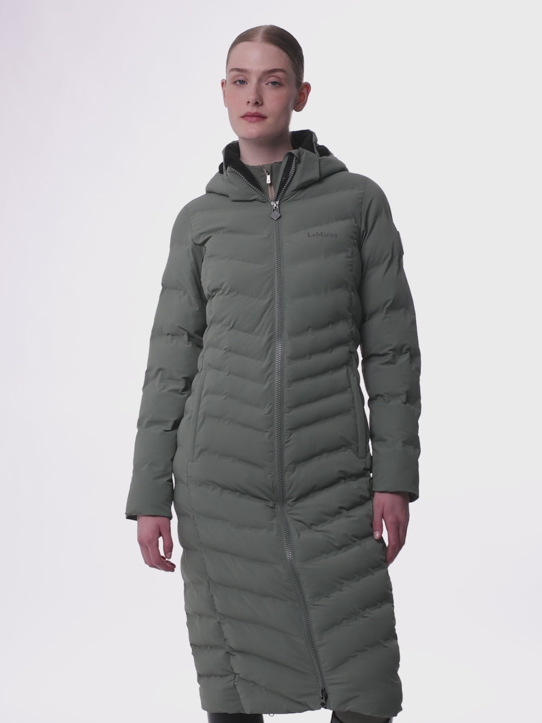 LeMieux Hayley Water Resistant Longline Puffer Coat Rosemary