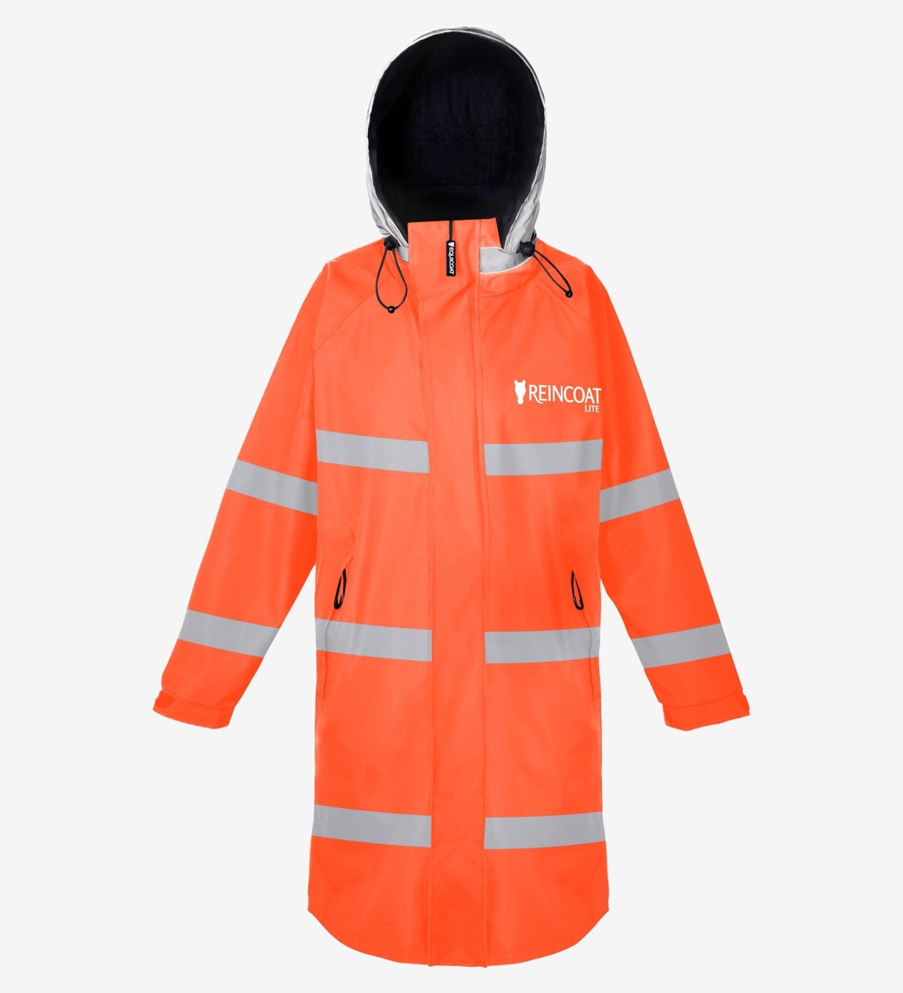 Kids Hi-Vis Reflective Raincoat Orange - Equiflair Safety Waterproof Outerwear