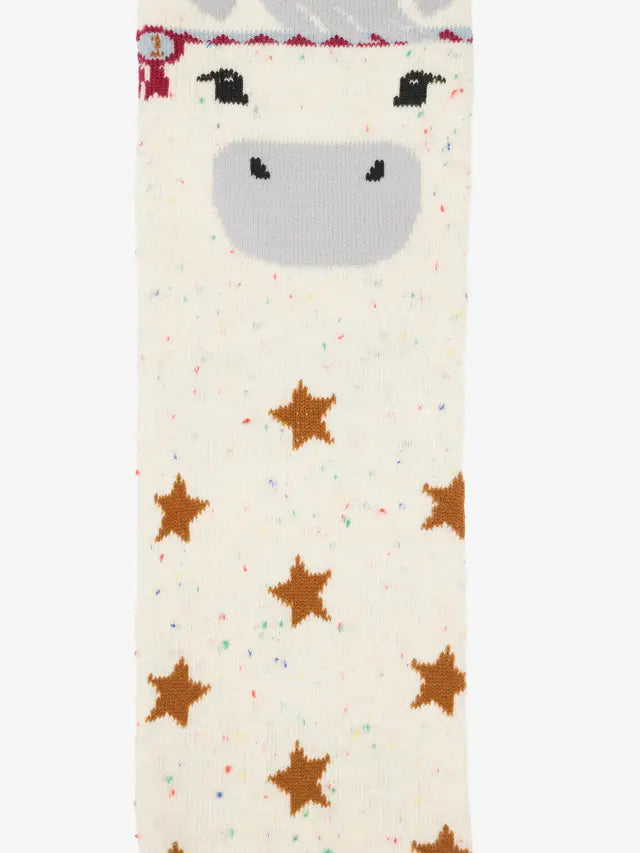Equiflair Kids Equestrian Pony Socks - Cute Cotton Socks with Star design for Children by Lemieux