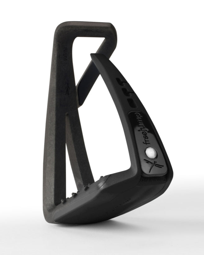 FREEJUMP SOFT UP LITE Stirrups: Black Equestrian Safety Stirrups for Horse Riding