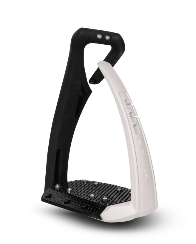 Freejump Soft Up Pro Plus Stirrups Cream - Innovative Equestrian Stirrups for Safety & Performance | Equiflair
