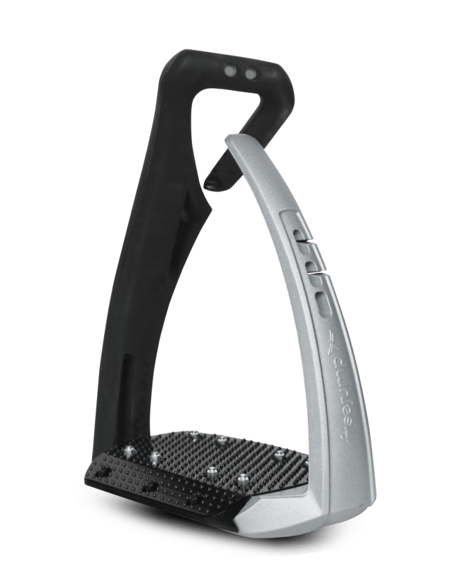 Freejump Soft Up Pro Plus Stirrups Black/Silver Equestrian Safety Stirrups | Equiflair