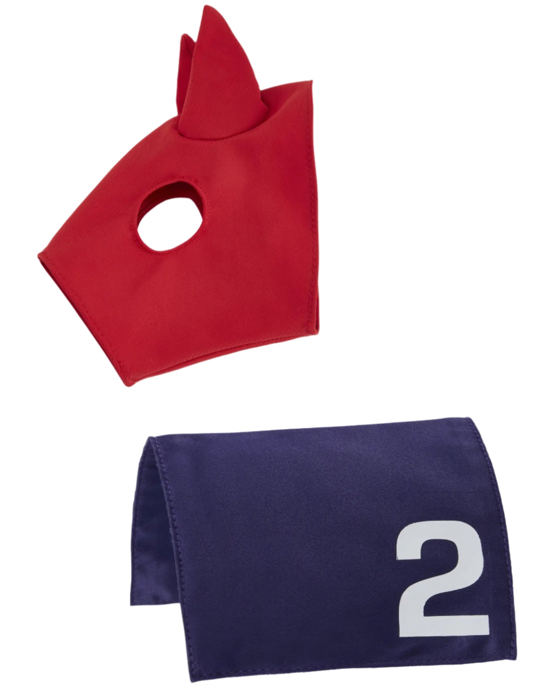LeMieux Toy Pony Racing Cloth & Mask Set - Blue #2 Cloth & Red Mask for Equestrian Play, Ages 3+