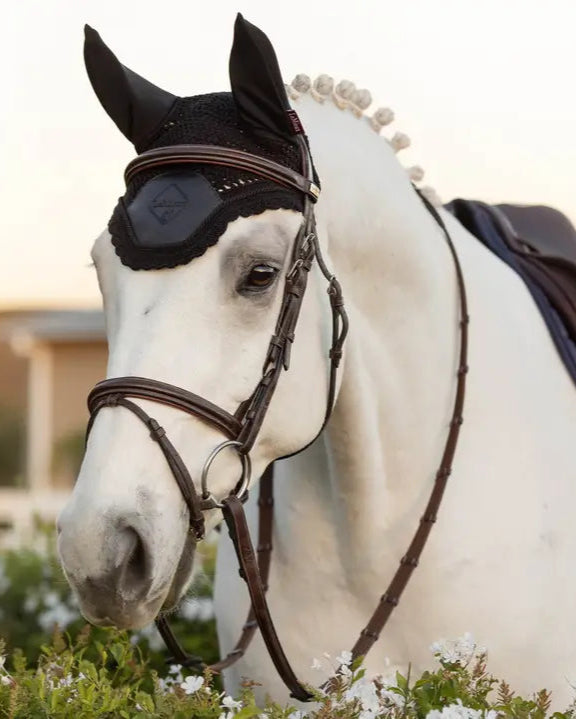 LeMieux Elite Fly Hood - Black Horse Ear Bonnet | Equestrian Gear