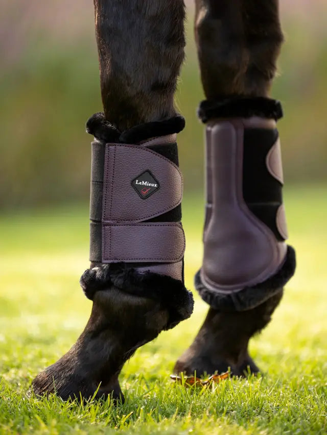 LEMIEUX Fleece Lined Brushing Boots FIG - Horse Riding Leg Protection at Equiflair