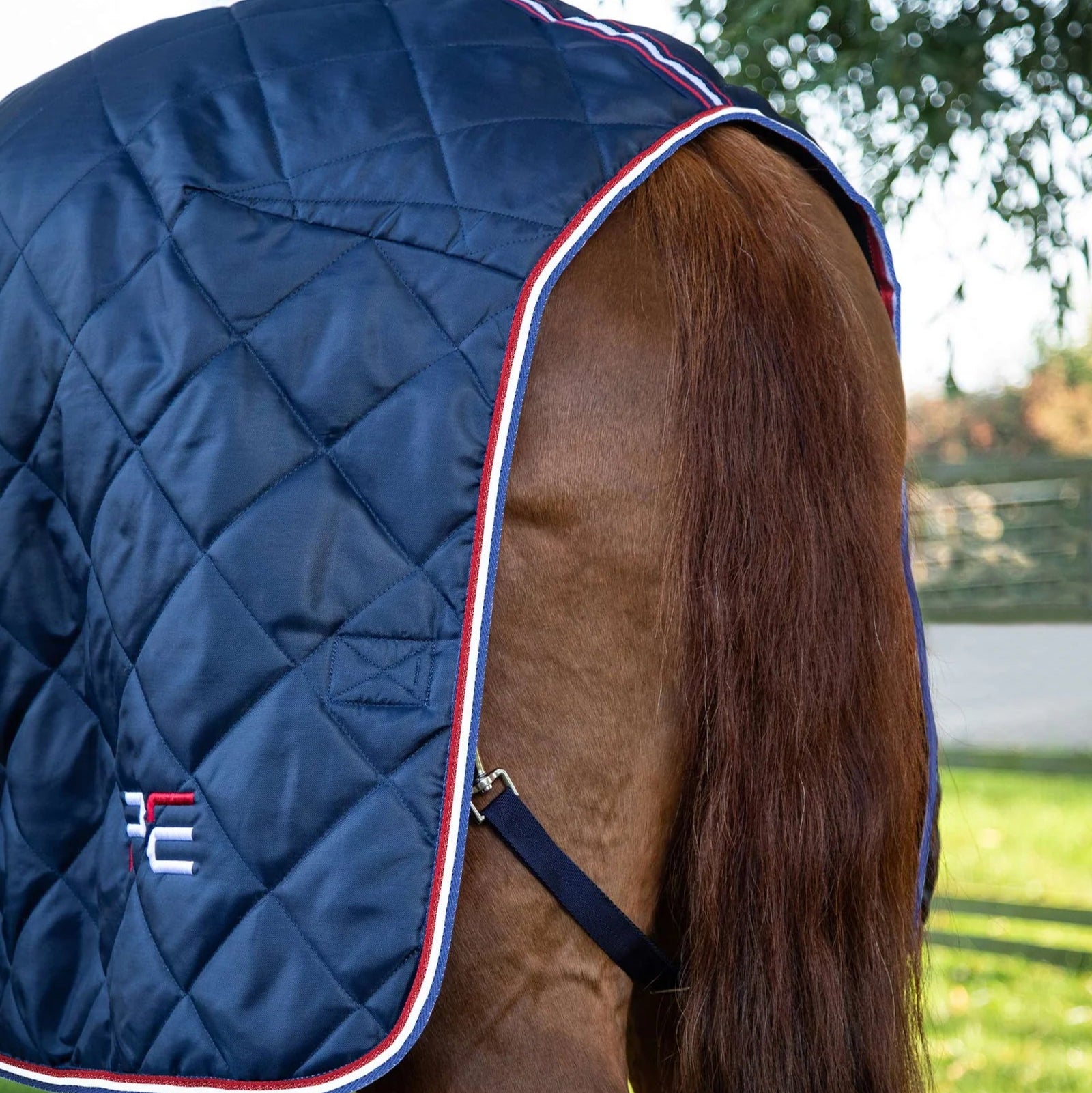 Premier Equine Horse Stable Rug - Navy Quilted Design