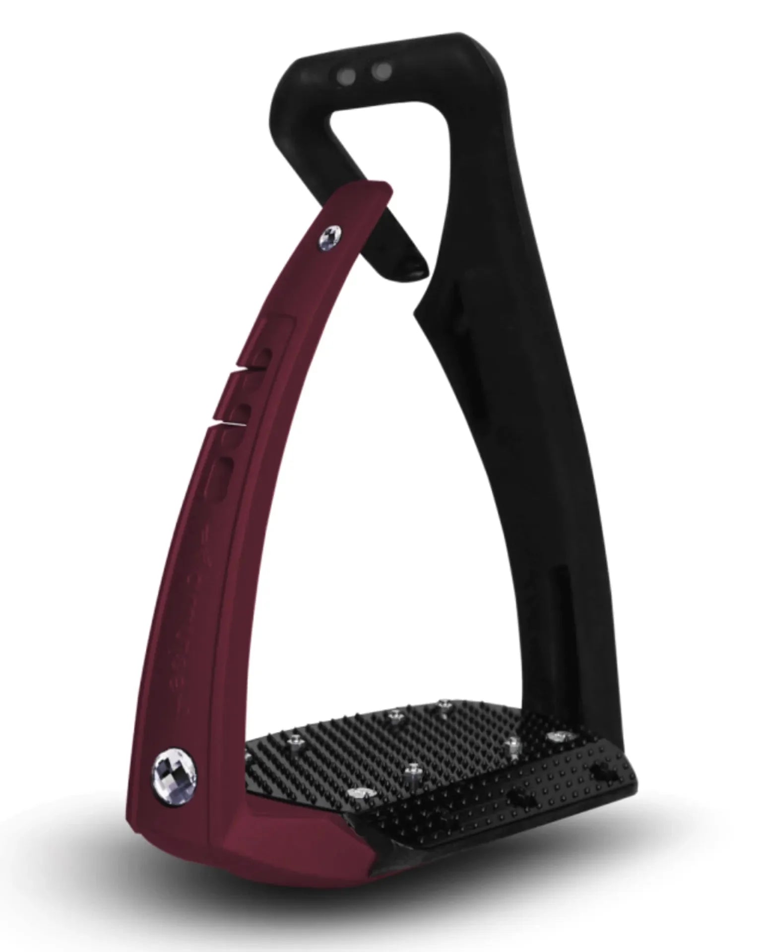 FREEJUMP SOFT UP PRO PLUS Stirrups - Crystal Bordeaux. Premium Equestrian Stirrups for Safety, Comfort & Style. Shop Now!