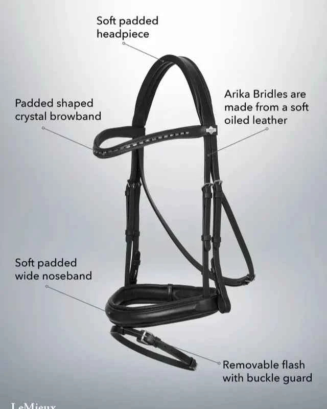 LeMieux Arika Dressage Bridle Brown/Silver