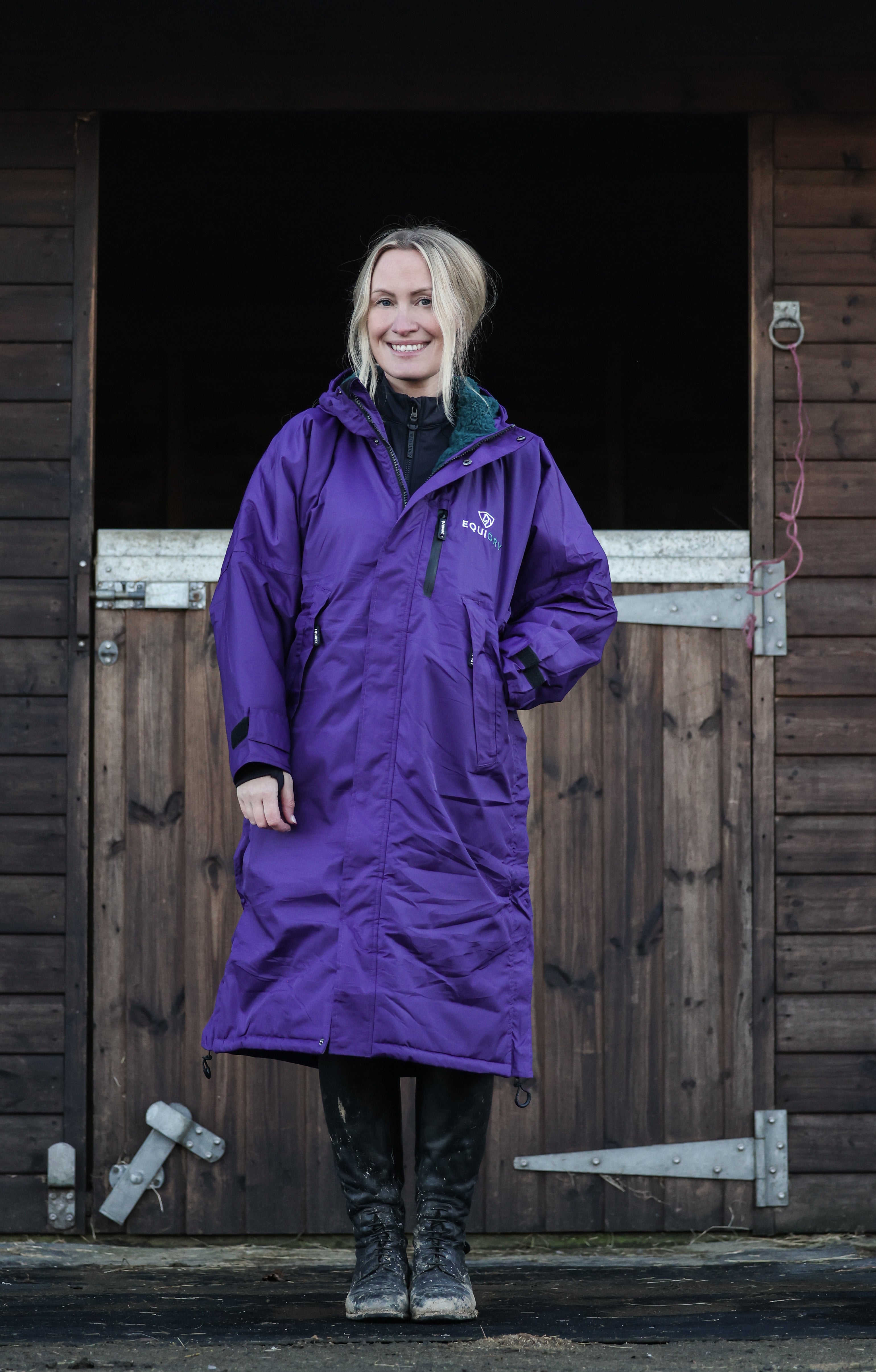 EQUIDRY Purple Women's Fleece Lined Equestrian Coat - Equiflair