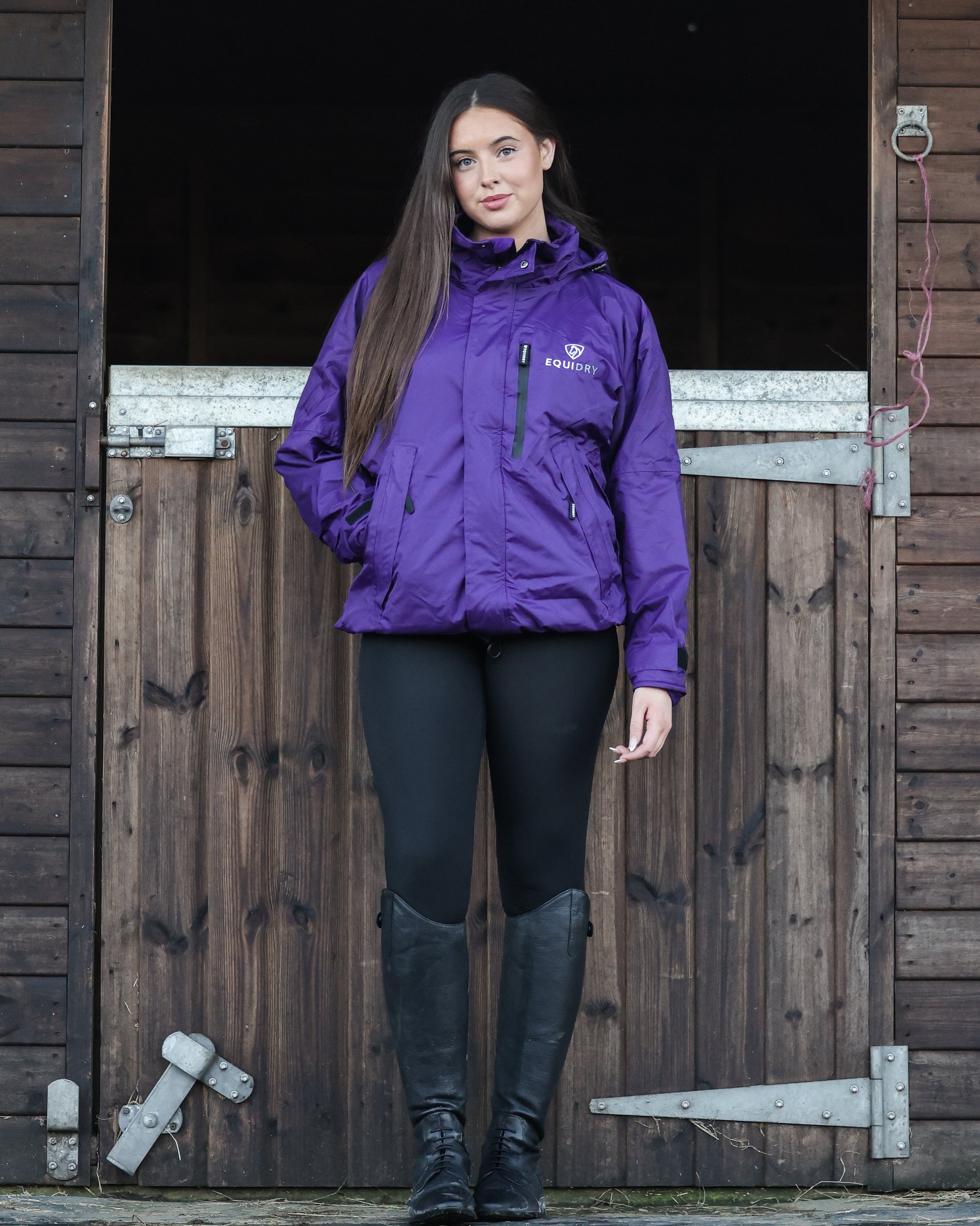 EQUIDRY Shortie Women's Thin Fleece Purple