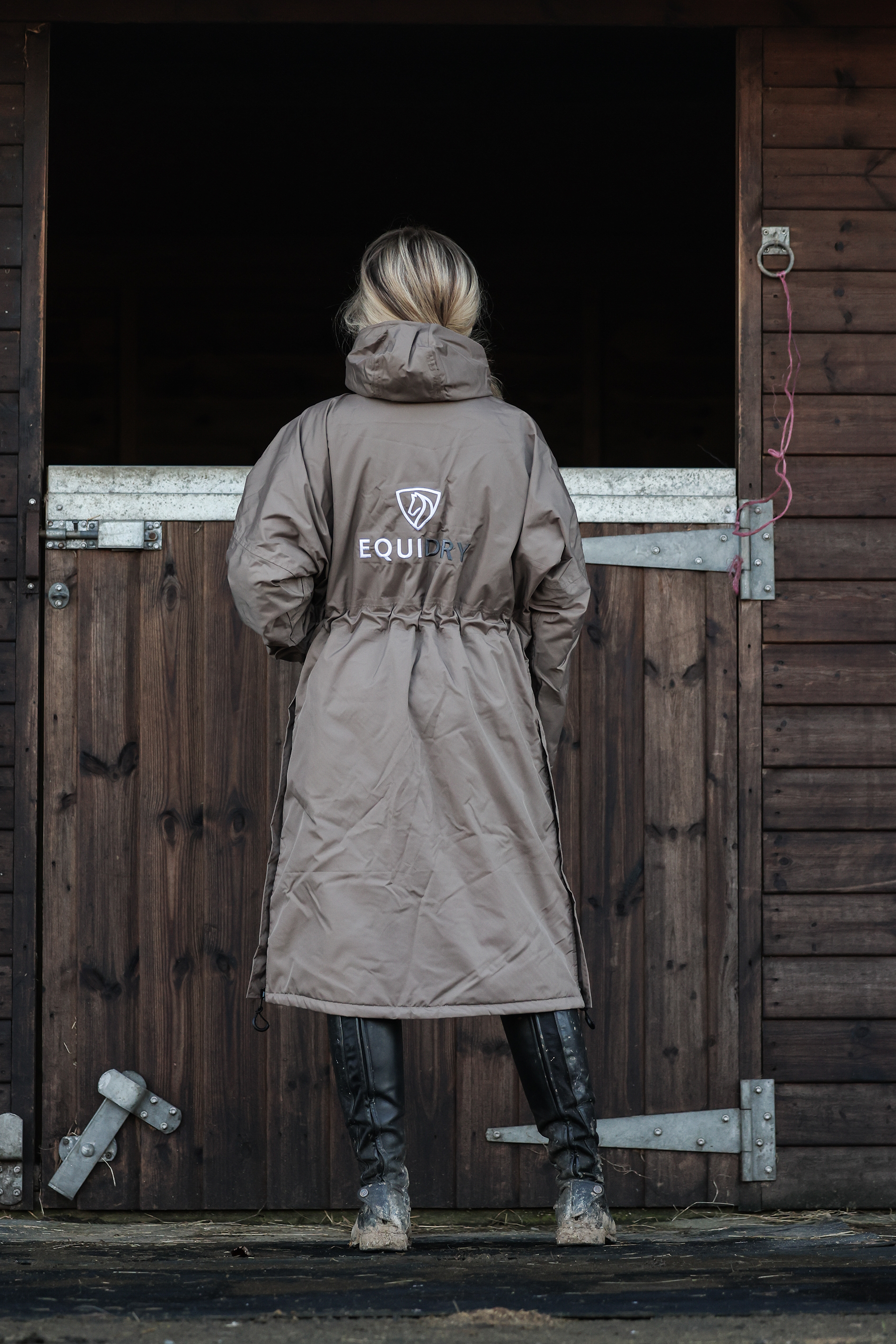 EQUIDRY Evolution Women's Thin Fleece Taupe Coat - Equestrian Waterproof Clothing