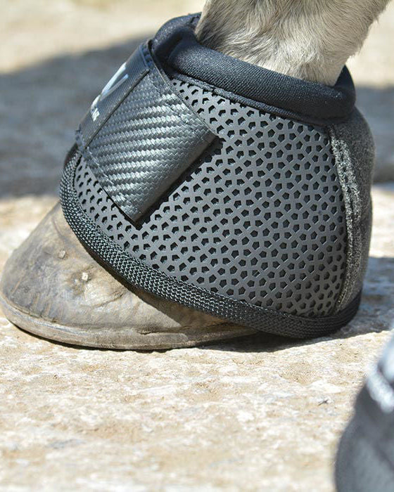 Woof Wear iVent No Turn Overreach Boot Black for horses. Lightweight protection with mesh and carbon fiber detail.