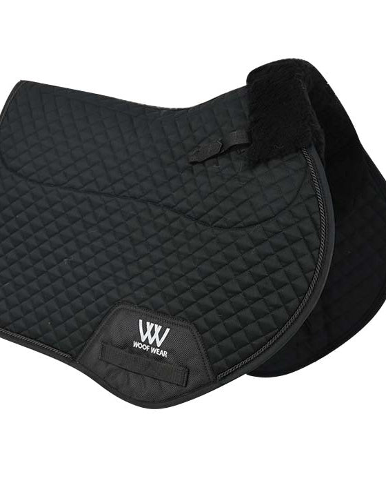 Woof Wear Close Contact Sheepskin Saddle Pad - Black | Horse Riding Comfort