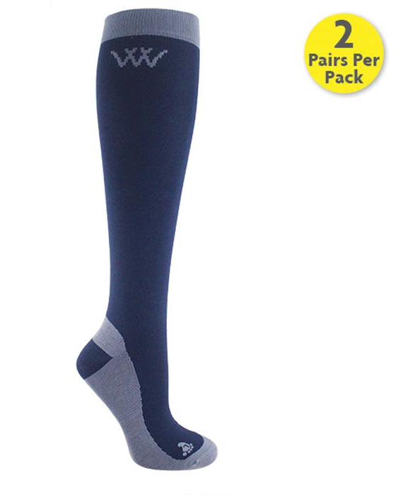 Woof Wear Competition Riding Socks Navy Grey