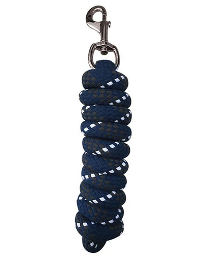 WOOF WEAR CONTOUR LEAD ROPE NAVY, Cotton Braided, Equiflair - Strong, supple, and tactile.