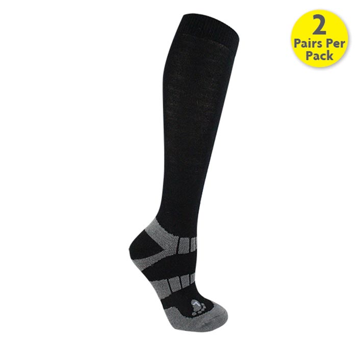 Woof Wear Winter Riding Socks - Black Wool - Warm Equestrian Socks