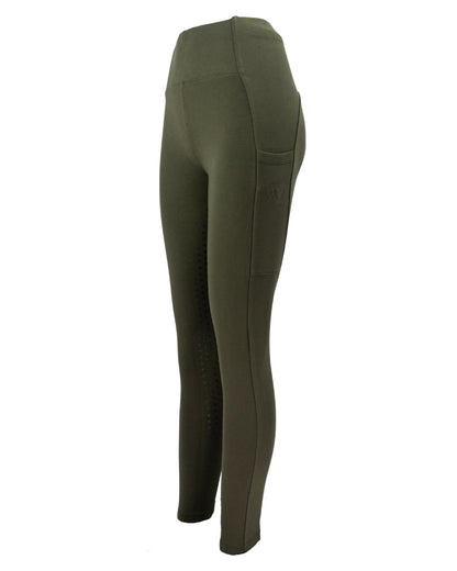 Woof Wear Winter Riding Tights - Full Seat Olive: Warm, Water Resistant Riding Apparel