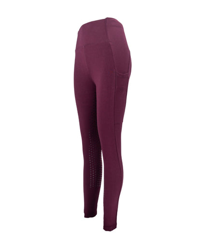 Woof Wear Winter Riding Tights - Full Seat Plum: Warm, Water-Resistant Equestrian Leggings