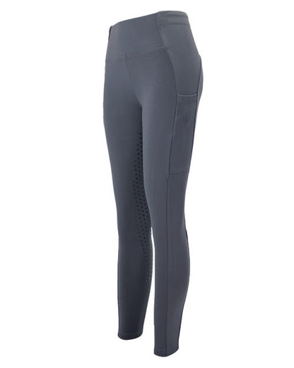 Woof Wear Winter Riding Tights - Slate Grey, Full Seat Silicone Grip, Water Resistant