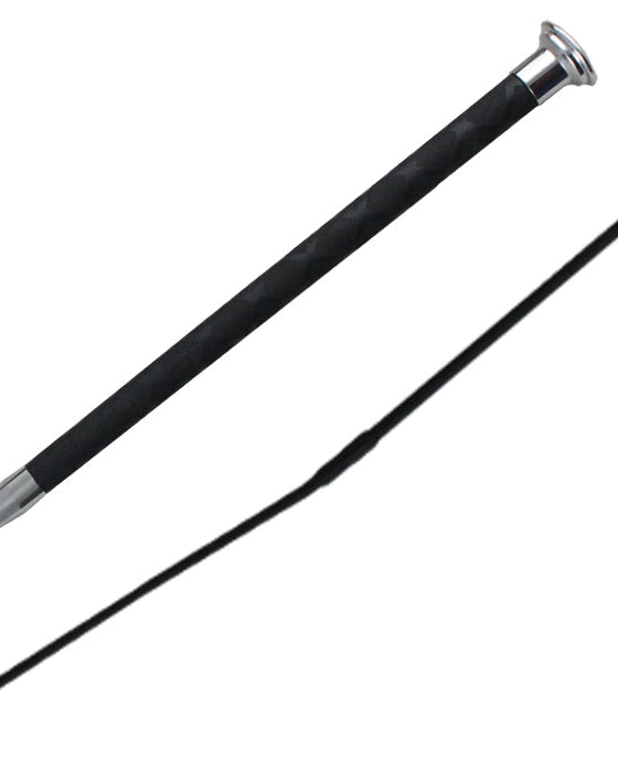 Woof Wear Harmony Dressage Whip - Black & Silver - Flexible, Balanced Riding Crop