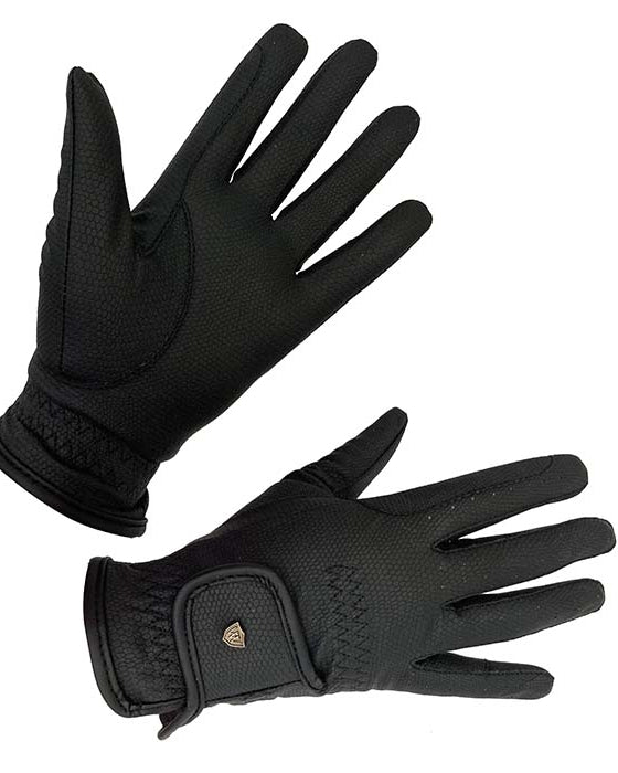 Woof Wear Black Competition Riding Gloves - Equestrian Sport Gloves