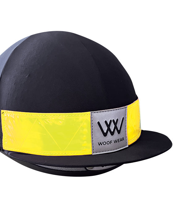 WOOF WEAR HI VIZ Yellow Hatband - Reflective Safety Band for Horse Riding Hats