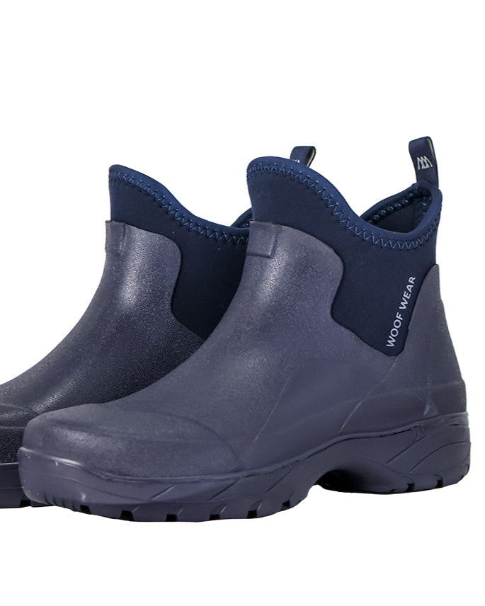 WOOF WEAR Short Navy Work Boots Equiflair: Durable Rubber & Neoprene Ankle Booties for Outdoor Work and Everyday Wear