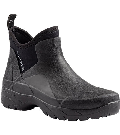 WOOF WEAR SHORT WORK BOOT BLACK - Rubber Work Boot for Women/Men - Slip-on Ankle Booties