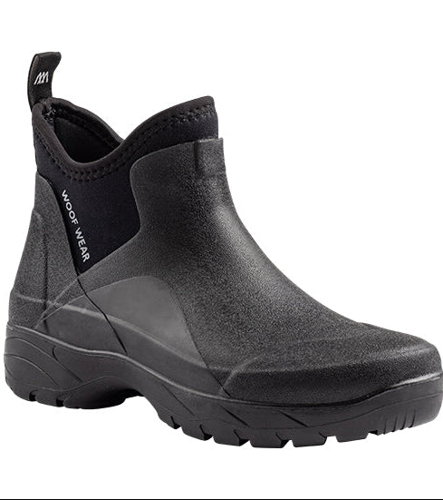 WOOF WEAR SHORT WORK BOOT BLACK - Rubber Work Boot for Women/Men - Slip-on Ankle Booties