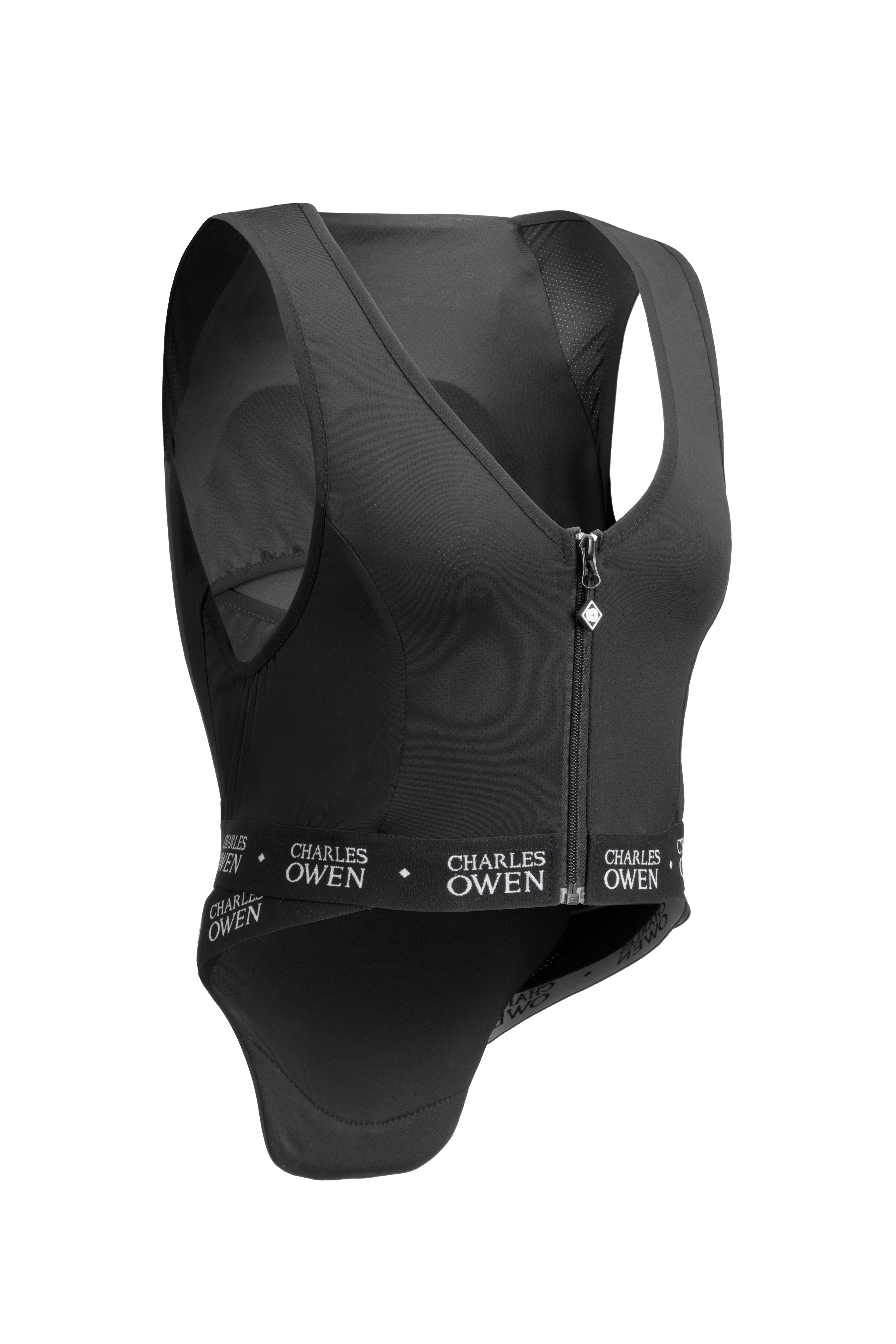 Charles Owen Shadow Back Protector - Equestrian Safety Vest - Black Riding Gear
