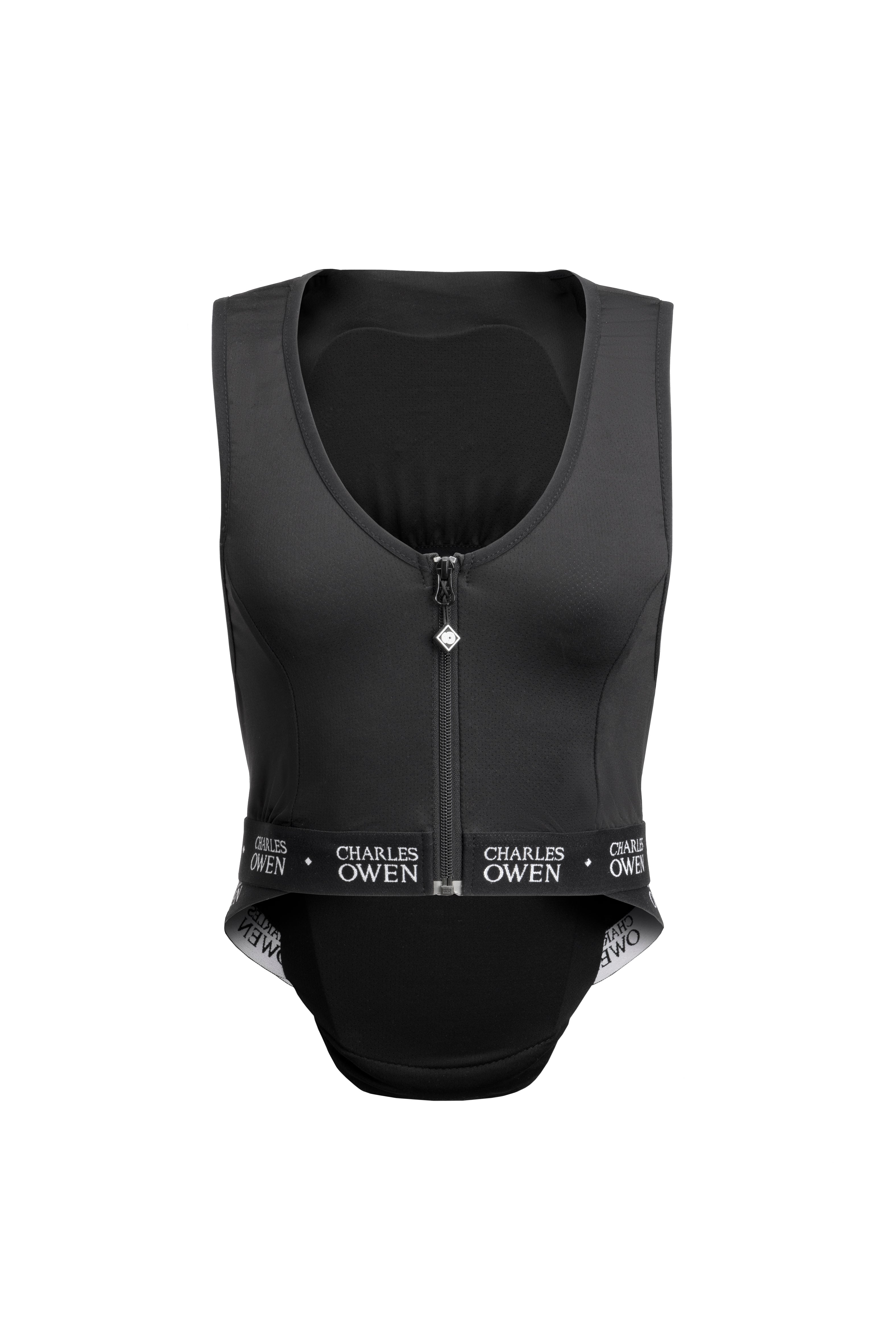 Charles Owen Shadow Adult Equestrian Back Protector - Black | Riding Safety Gear