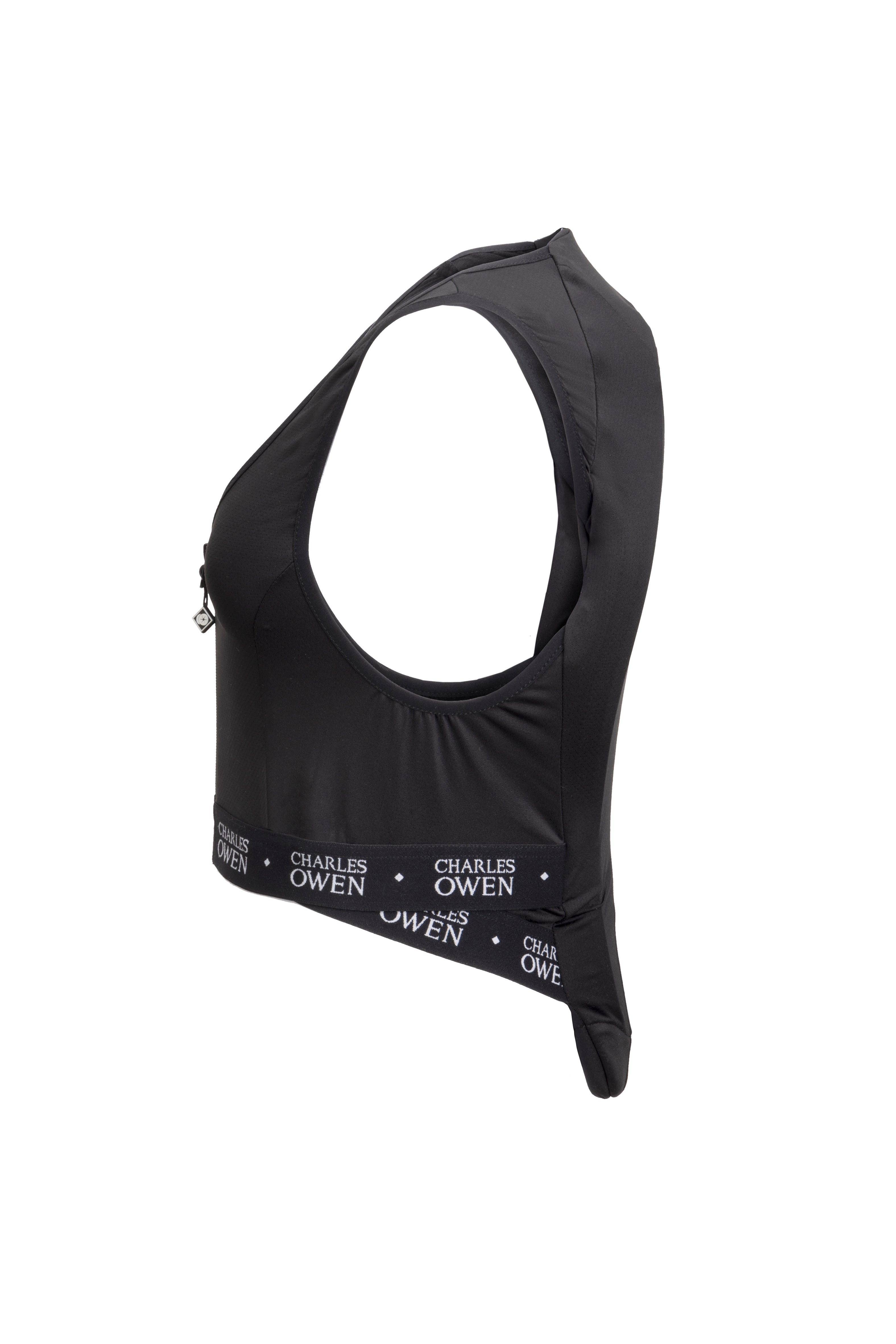 Charles Owen Shadow Equestrian Back Protector - Black Adult Riding Safety Vest