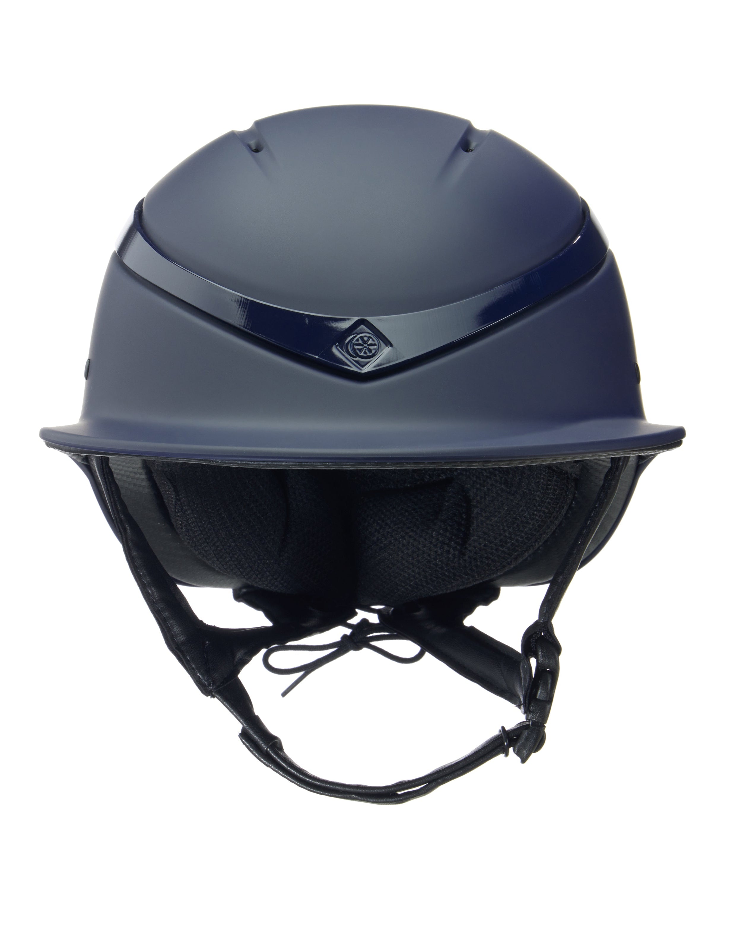 CHARLES OWEN LUNA HELMET: Navy Matt Wide Peak Riding Helmet for Equestrian Use | Equiflair