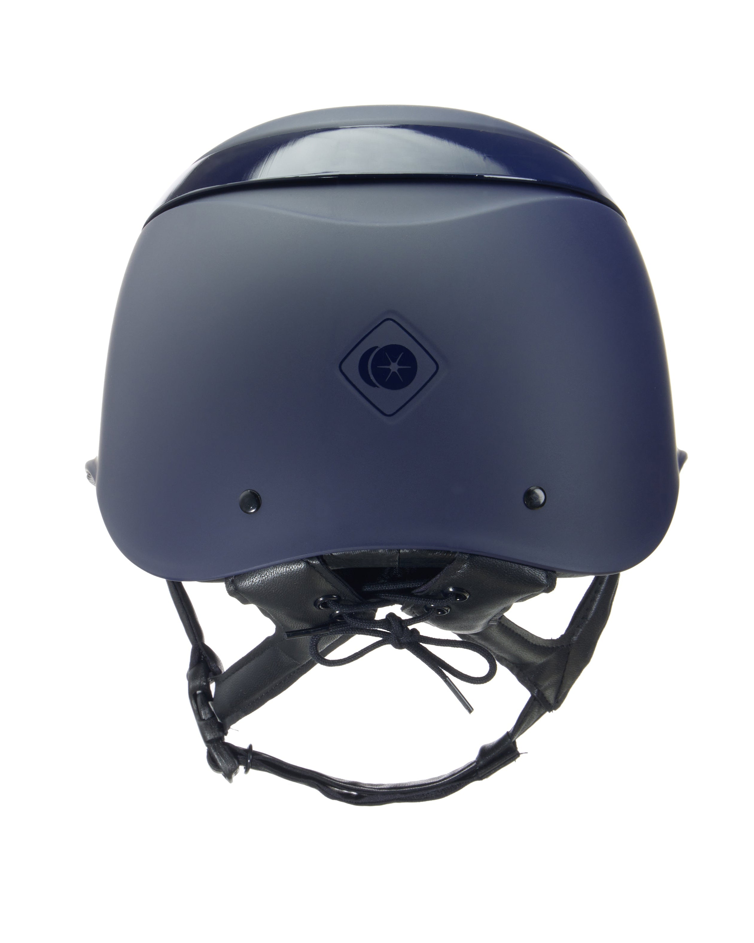 Charles Owen Luna Wide Peak Equestrian Helmet, Navy Matt/Navy Gloss. Riding Helmet for safety & style. #Equiflair