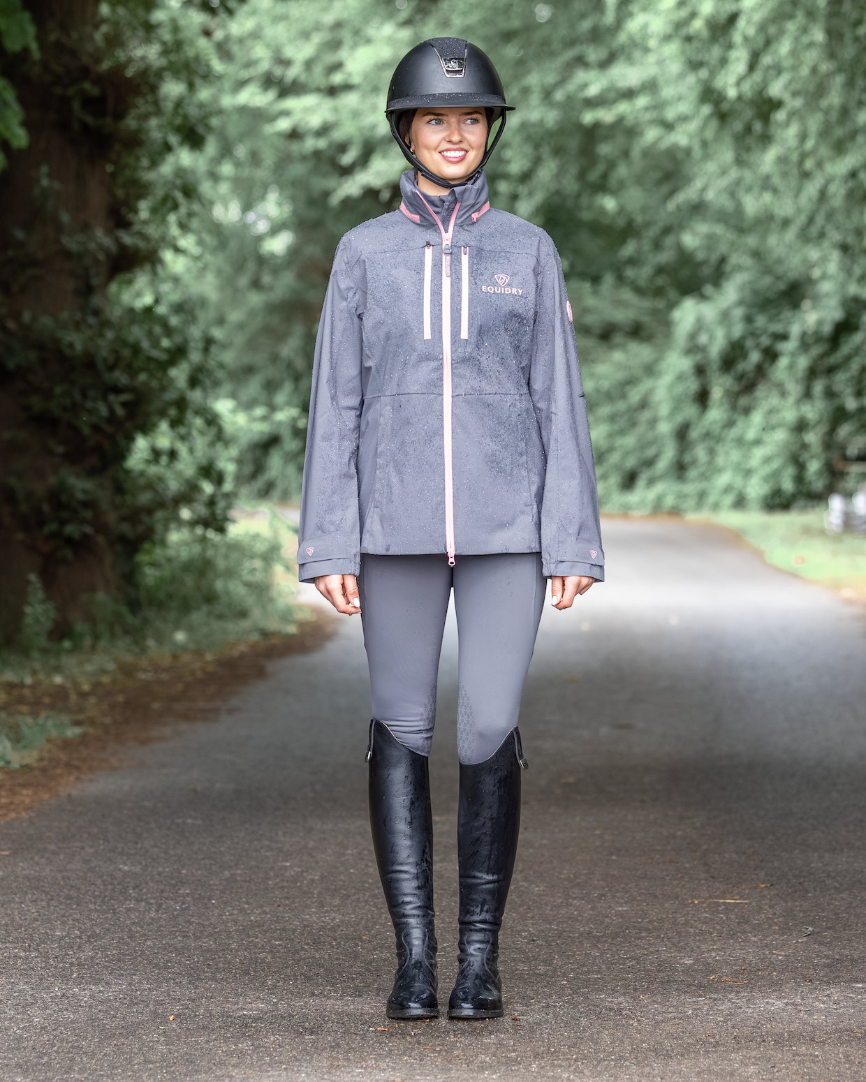 EQUIDRY Varsha Waterproof Riding Jacket Women's Grey