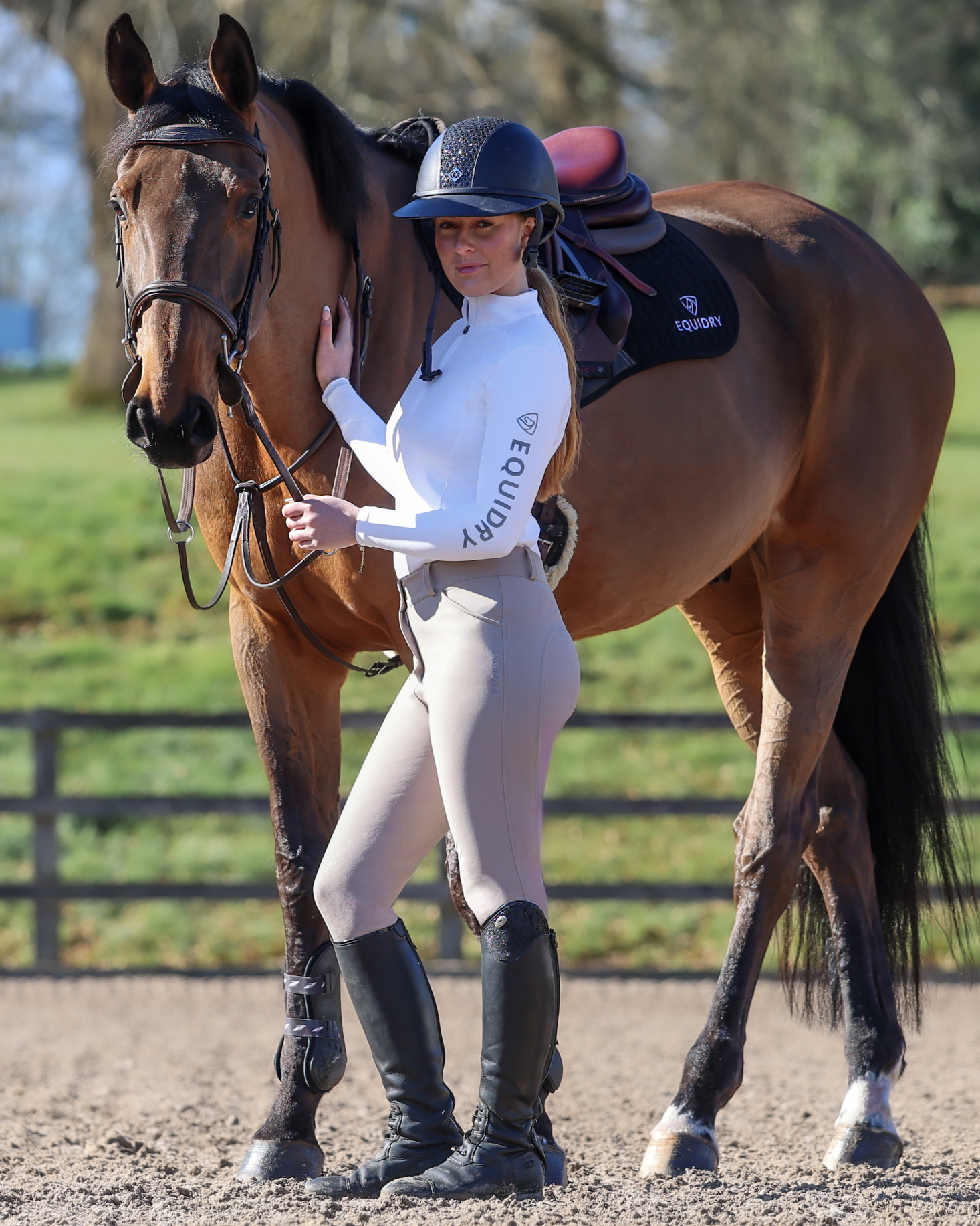 EQUIDRY Women's Water Repellent Base Layer White/Grey