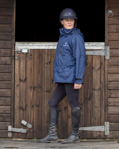 EQUIDRY Shortie Women's Thin Fleece Navy/Penelope Pink