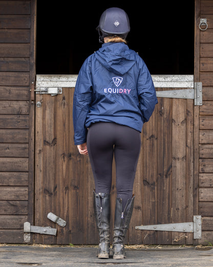 EQUIDRY Shortie Women's Thin Fleece Navy/Penelope Pink