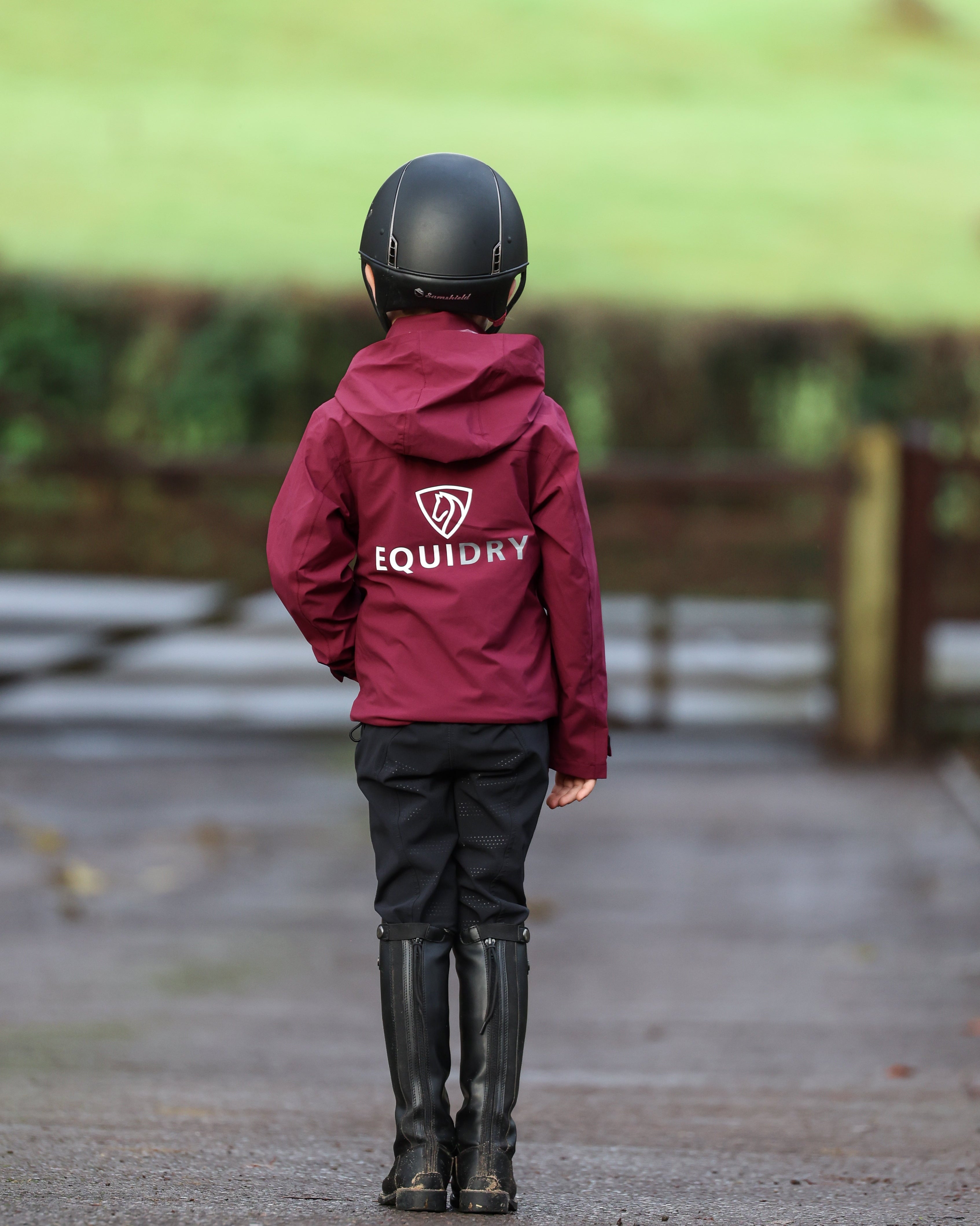EQUIDRY Nimbus Waterproof Pack Away Jacket Children's Plum