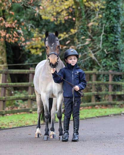 EQUIDRY Nimbus Waterproof Pack Away Jacket Children's Navy