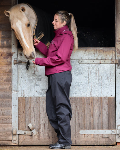 EQUIDRY Nimbus Waterproof Pack Away Jacket Women's Plum