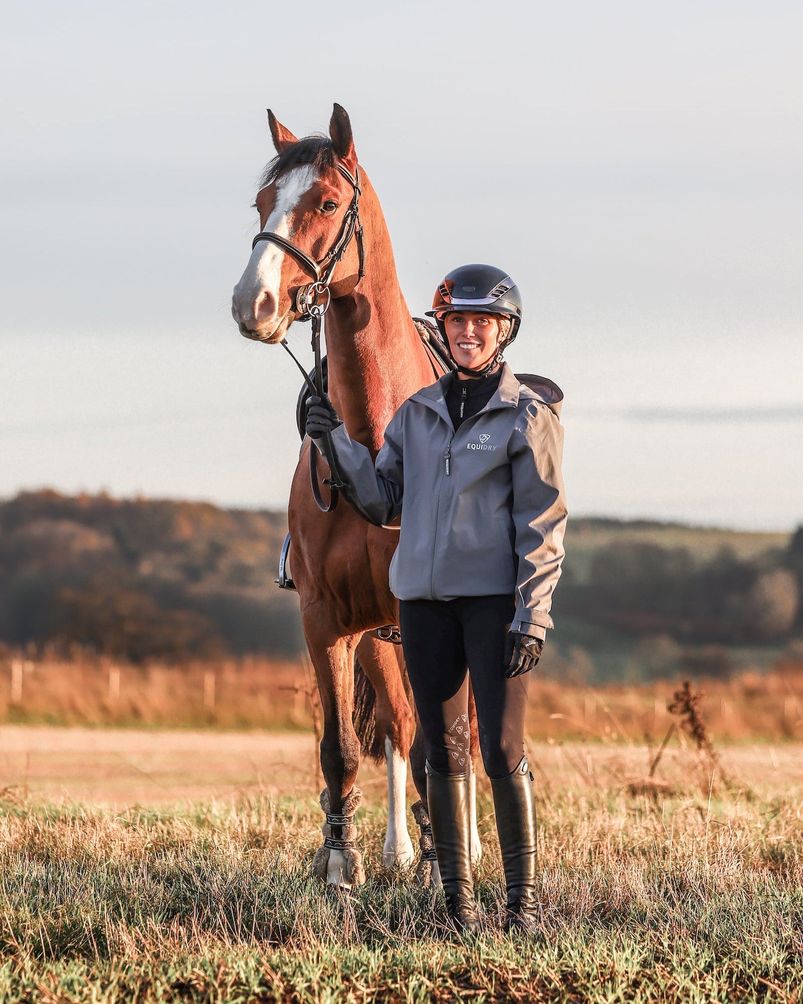 EQUIDRY Nimbus Waterproof Pack Away Jacket Women's Grey