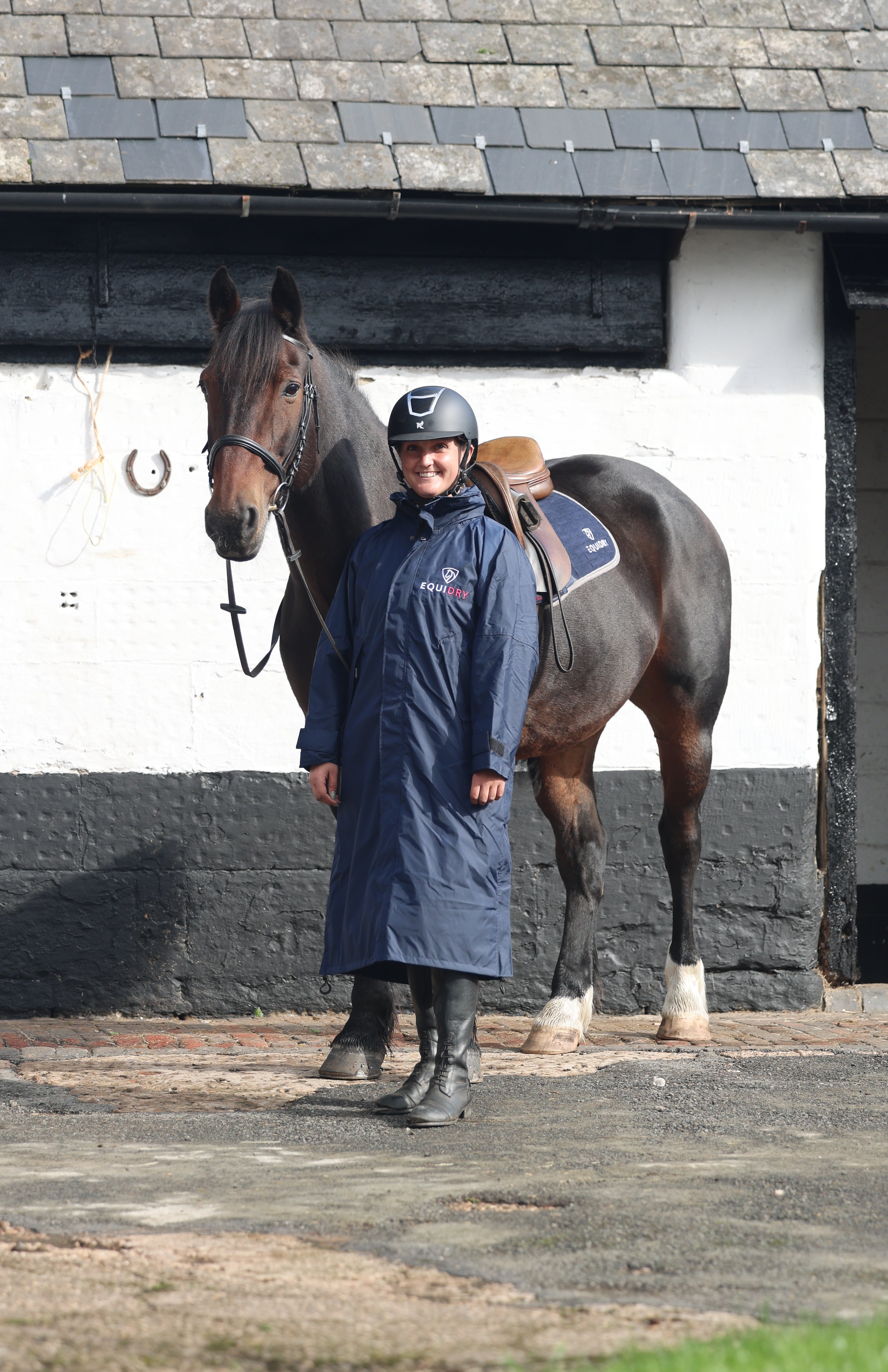 EQUIDRY Evolution Women's Mesh Lined Navy/Raspberry