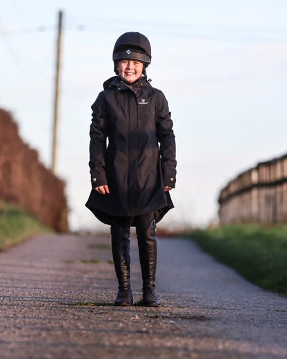 EQUIDRY Bronte Waterproof Riding Coat Girl's Black